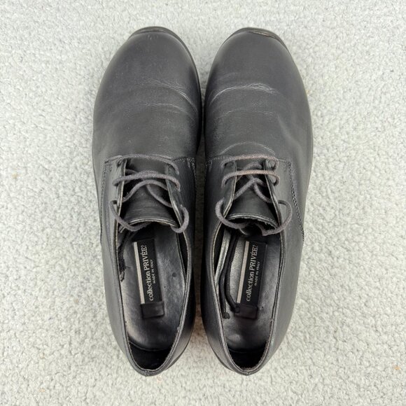 Collection Privee Womens 8.5 EU 38.5 Shoes Black Leather Casual Italy Vintage 1 - Picture 6 of 11